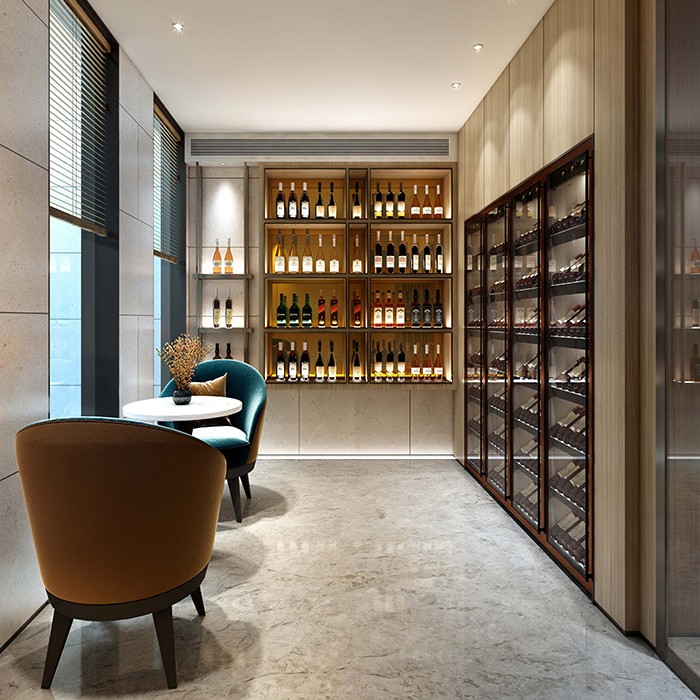 Brushed Gold Wine Cellar